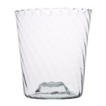 Szklana doniczka na storczyka DS-1 Optyk skręcony H:15cm D:14cm