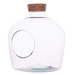 Szklane terrarium W-480A+boczny otwór+korek H:27cm D:23cm