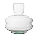 Szklany wazon W-717 H:19cm D:18cm