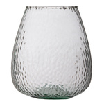 Szklany wazon WL-138 młotkowany H:25cm D:22,8cm