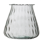 Szklany wazon W-414G kołnierz karo H:22cm D:23cm