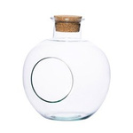Szklane terrarium W-468A+boczny otwór+korek H:22cm D:19cm