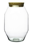 Szklany wazon W-587 H:27cm D:17cm+korek SALE
