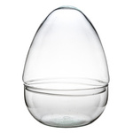 Szklane terrarium jajko W-694A+W-694A/I H:21,5cm D:15,8cm