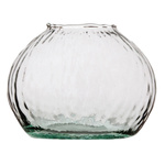 Szklany wazon WL-139 młotkowany H:11,3cm D:15,7cm